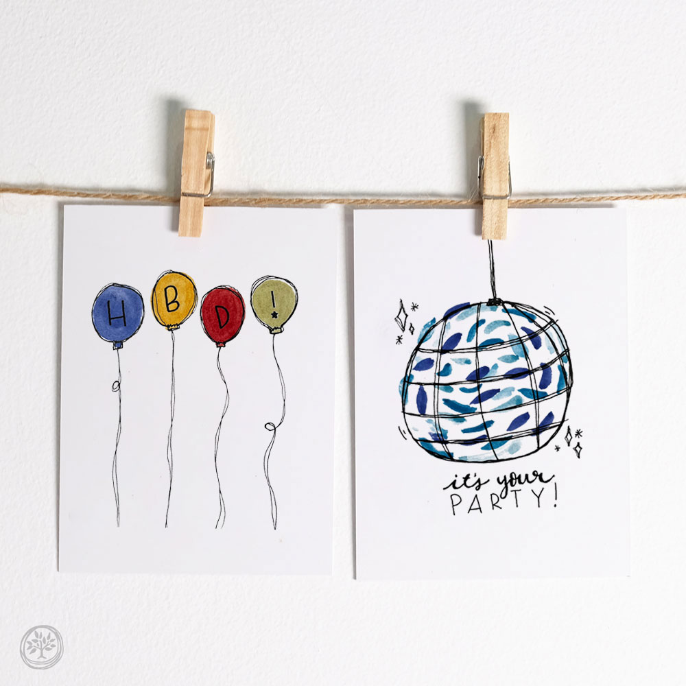 Birthday Cake Note Card Pack